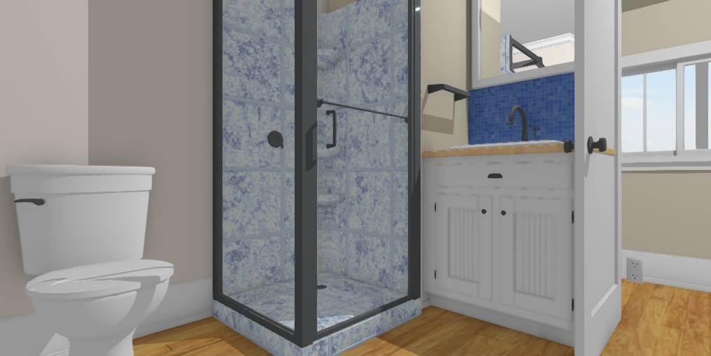 DIY laundry bathroom remodel plans with HomeDesigner software