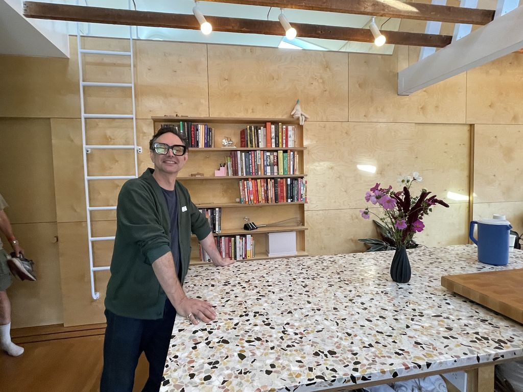 Custom kitchen island made in the East Bay