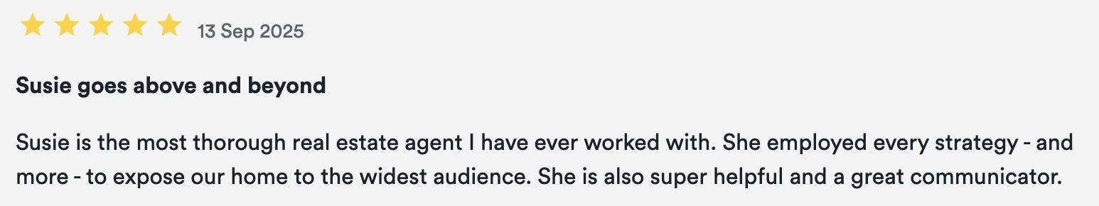 Susie Wyshak Compass agent review of Alameda home sale