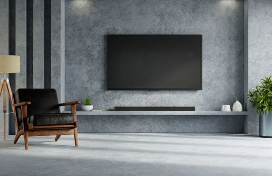 concrete-wall-mounted-tv