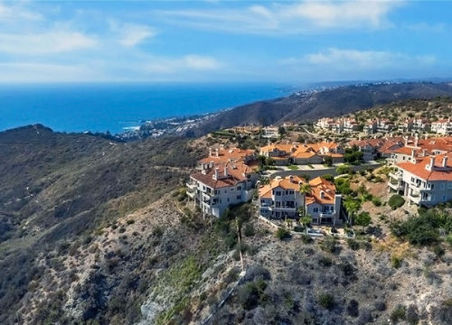 Neighborhood aerial of Laguna Sur luxury real estate in Laguna Niguel