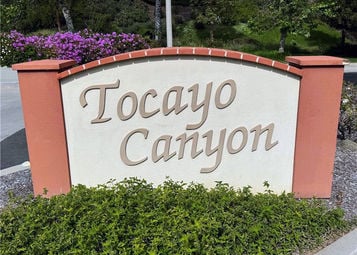 Tocayo Canyon monument sign