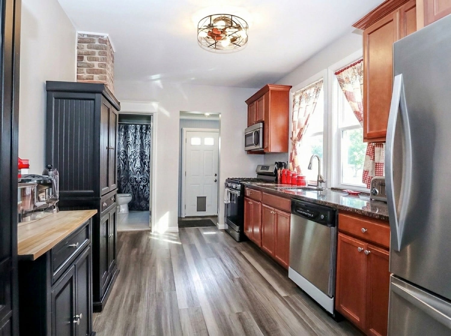 Updated kitchen with stainless steel appliances at 72 Dubois Avenue Staten Island