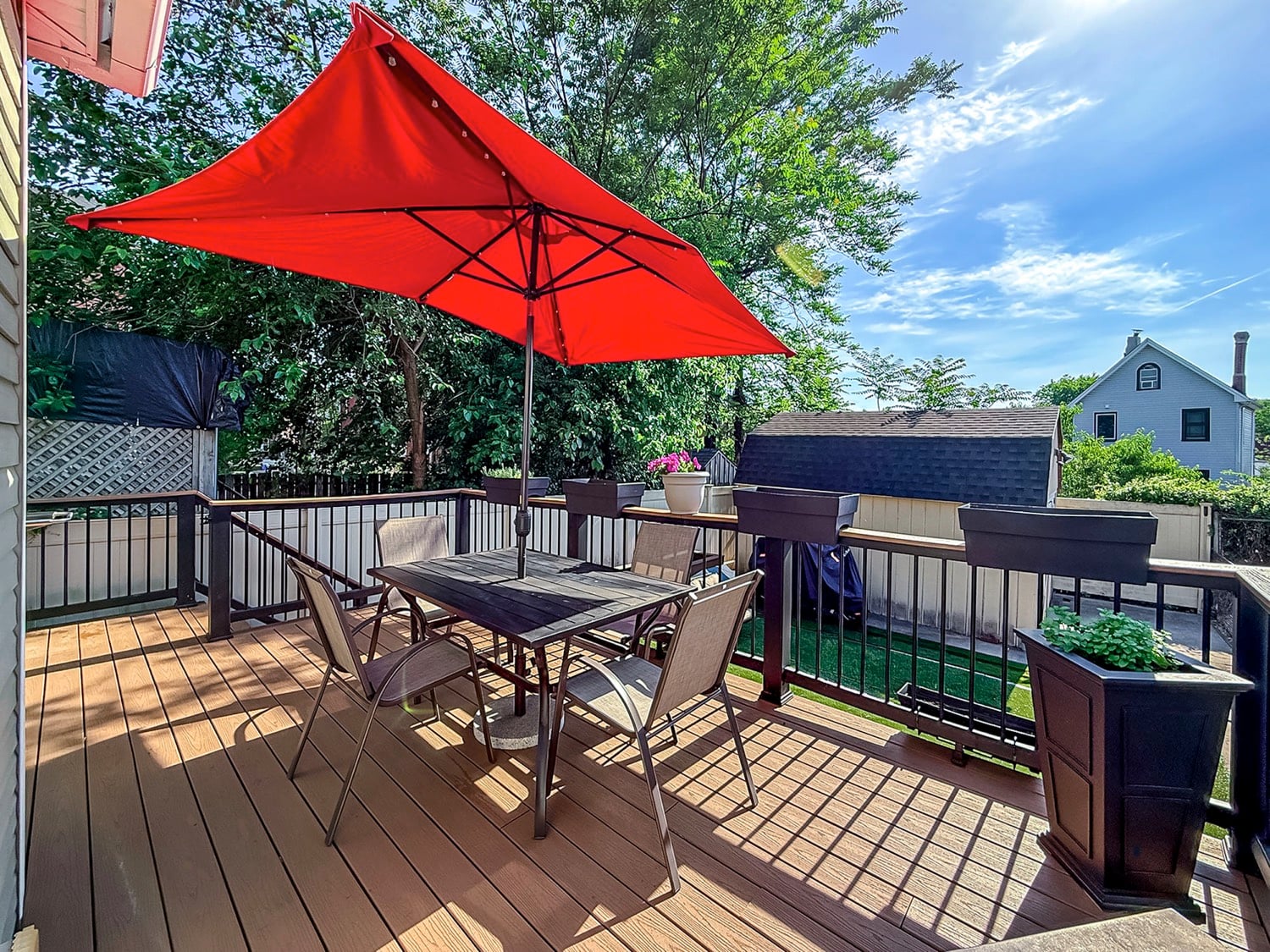 Large backyard at 72 Dubois Avenue in Port Richmond Staten Island