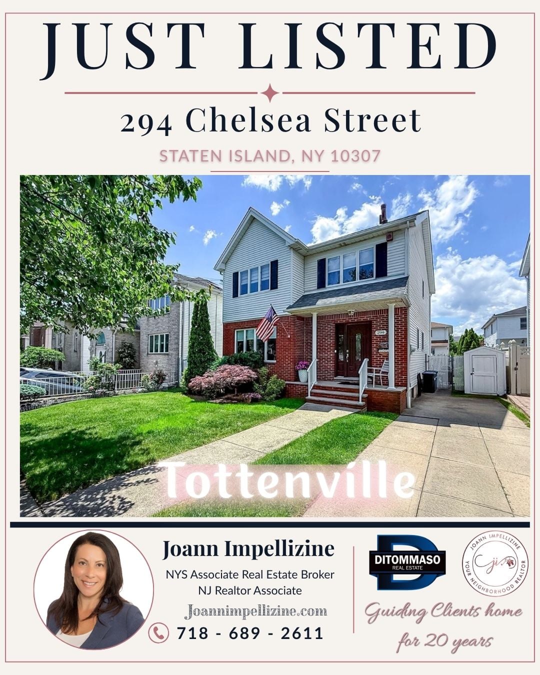 New Listing- Tottenville 4 Bedroom Colonial 294 Chelsea street