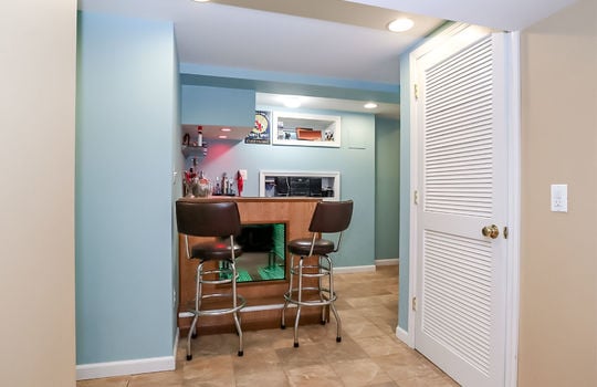 Bar area finished Basement