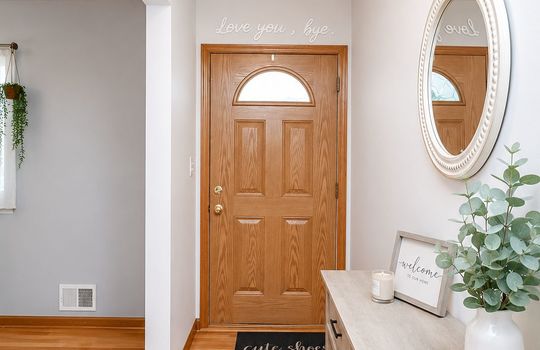 Cozy minimalist home entryway scene