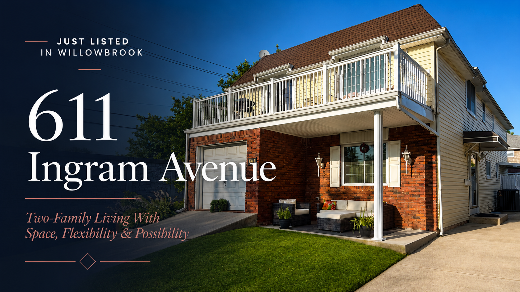 Just Listed: 611 Ingram Avenue, a Two-Family Home in Willowbrook