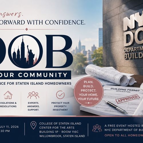 Free NYC DOB Event for Staten Island Homeowners | Property Advice & Permits