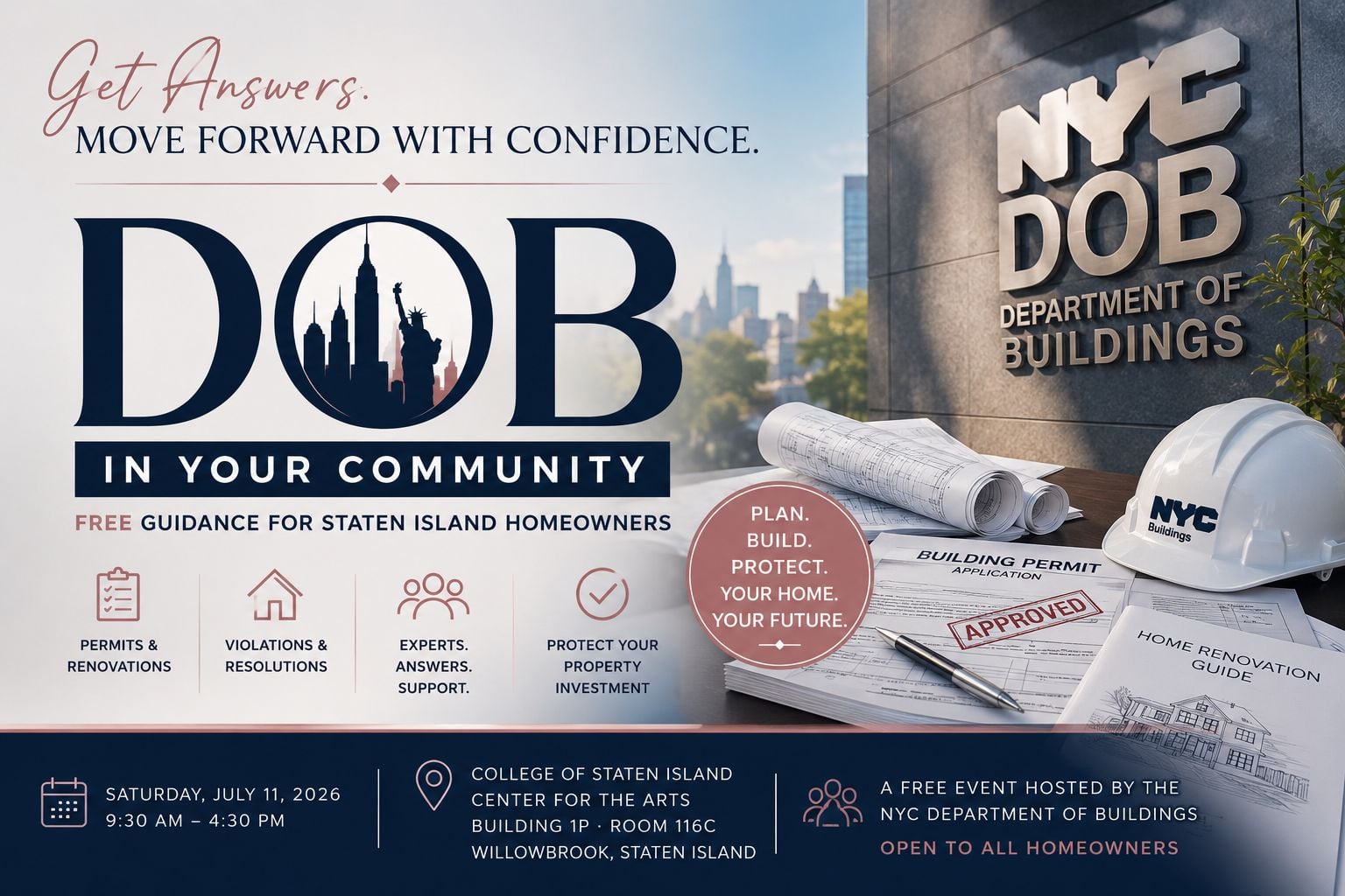 Free NYC DOB Event for Staten Island Homeowners | Property Advice & Permits