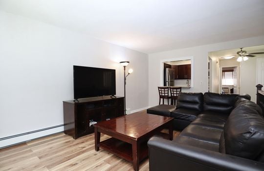 Living room in two-bedroom co-op at 3747 Amboy Road Unit 1B in Great Kills, Staten Island