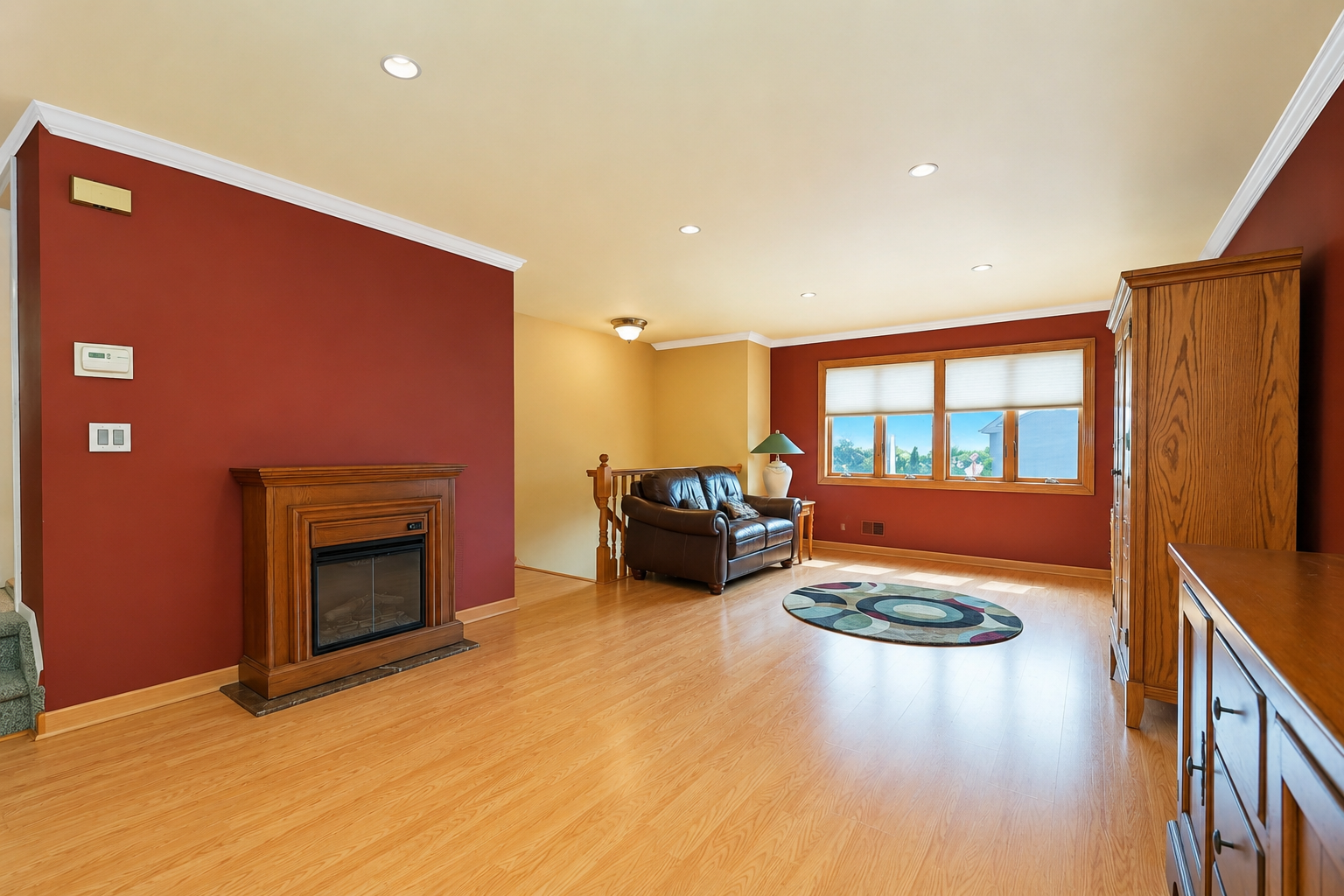 Spacious living area with fireplace at 7 Pamela Lane in Grasmere