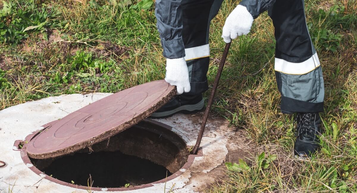 Image accompanying a discussion of routine septic system maintenance