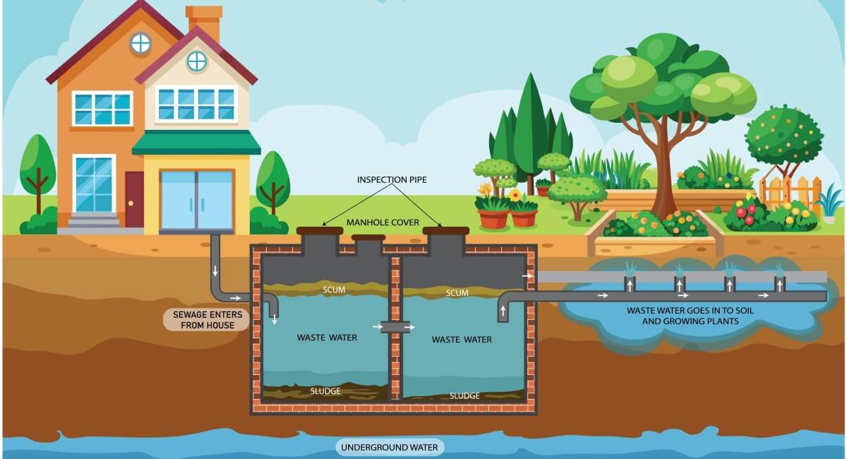 Image accompanying a home buyer guide to owning a property with septic