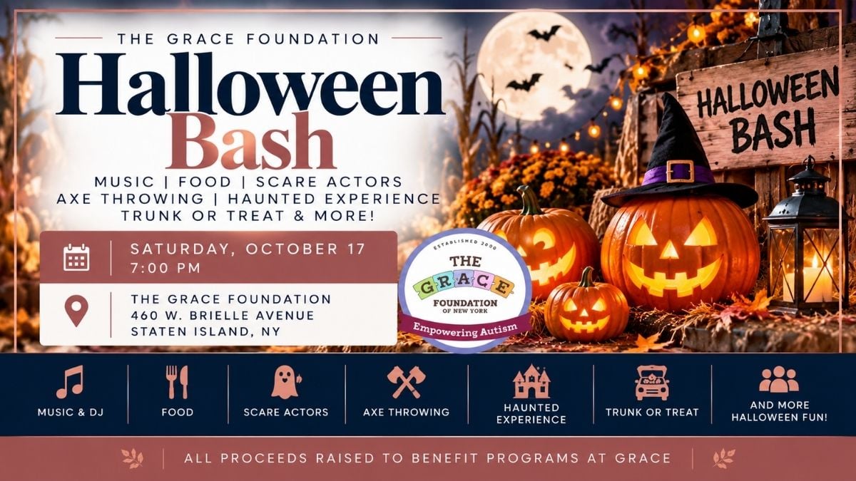 GRACE Foundation Halloween Bash on October 17, 2026, at 7 PM, with music, food, scare actors and haunted experiences
