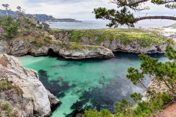 A turquoise cove along the Carmel Highlands coast