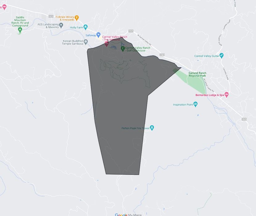 Map of Carmel Valley Ranch in Carmel Valley