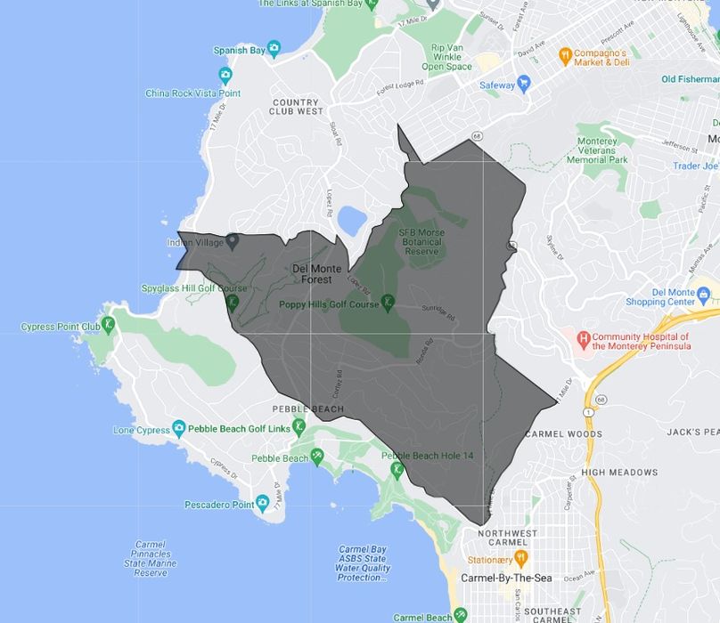 Map of Central Pebble Beach