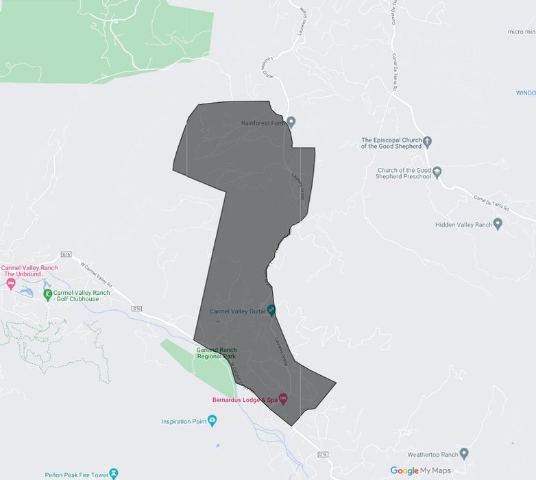 Map of Miramonte in Carmel Valley