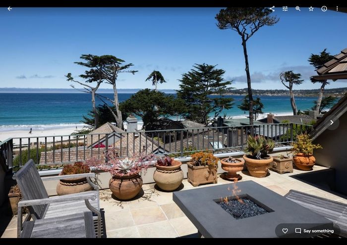 Rooftop deck looking over Carmel Beach at San Antonio 2 SW of 10th, Carmel-by-the-Sea