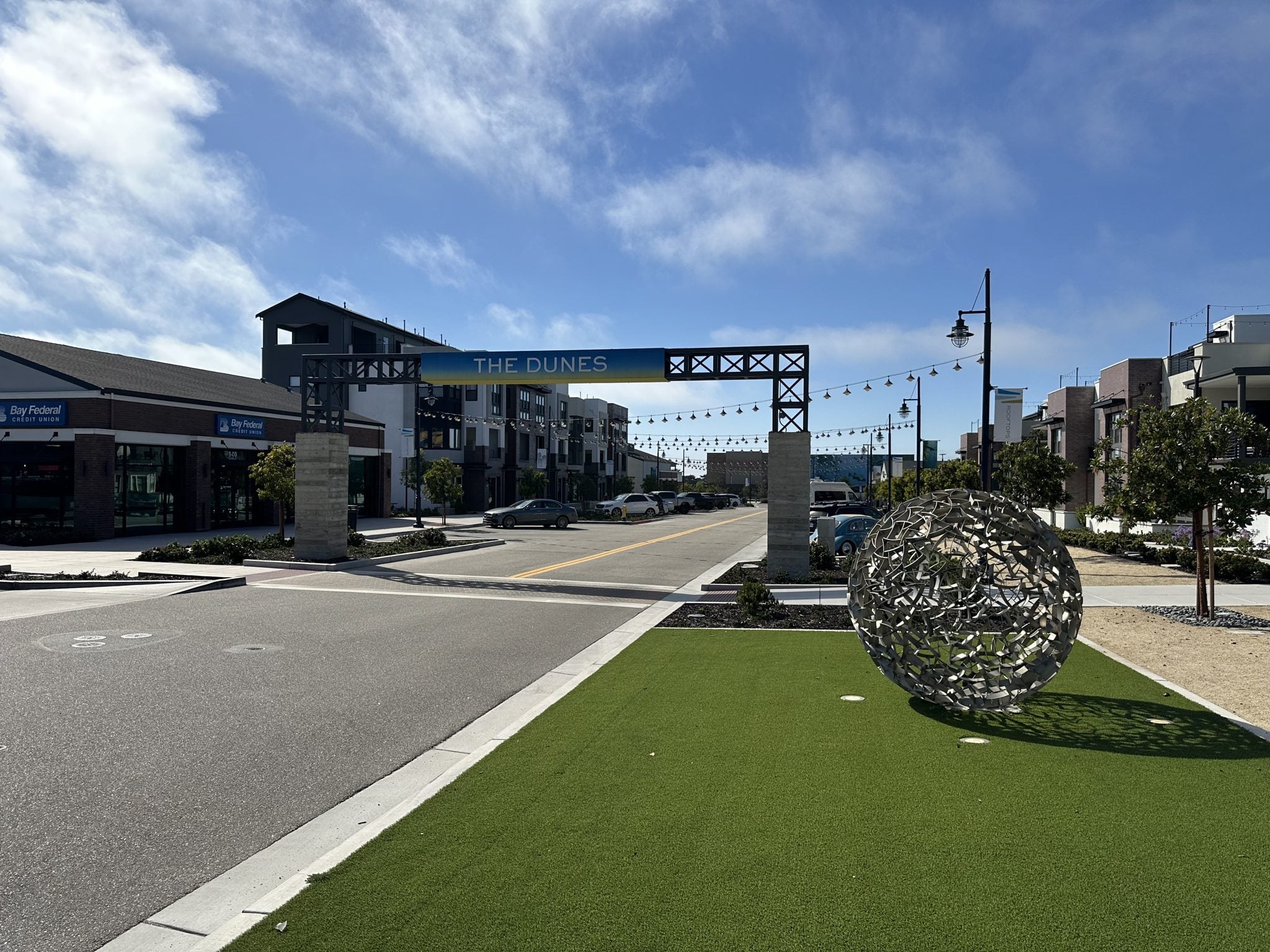 Homes and streets at The Dunes on Monterey Bay in Marina
