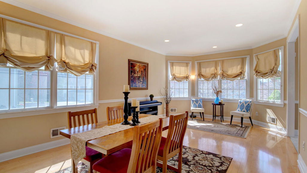Dining room and living room shot