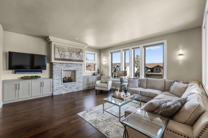 ozy living room retreat in open-concept Bend Oregon home