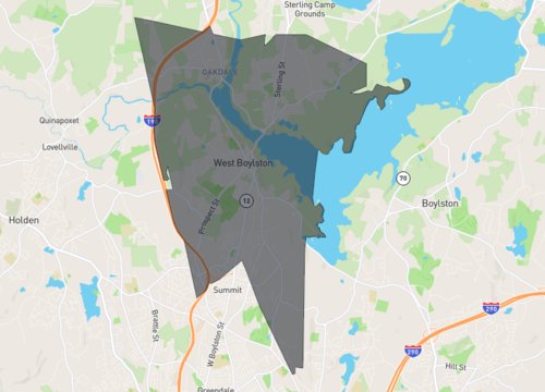 West Boylston homes for sale map