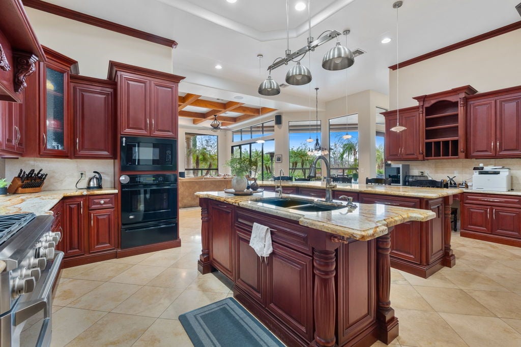 Custom chef’s kitchen with double islands and high-end appliances – Mesa luxury home