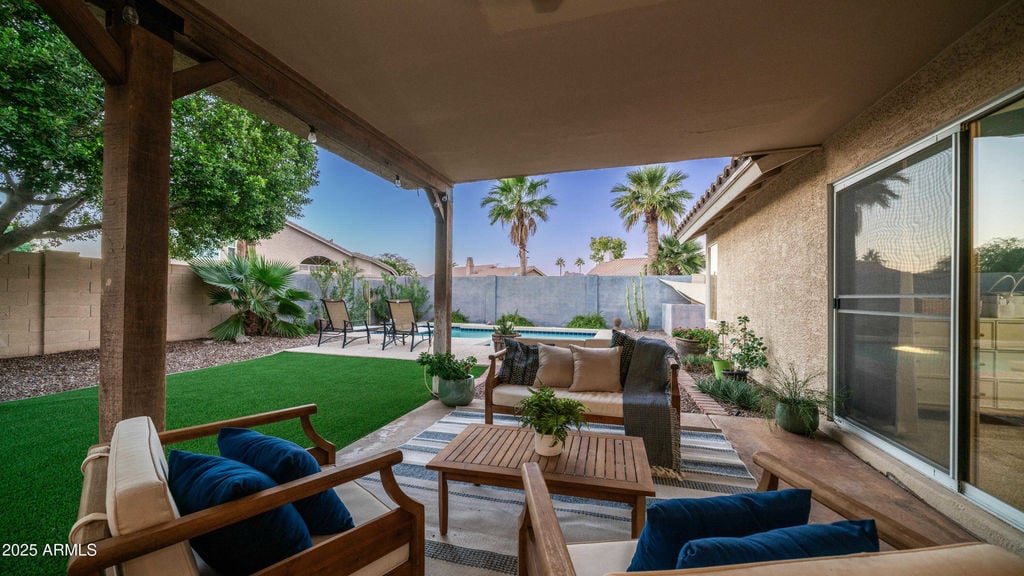 Backyard oasis with saltwater pool and Red Mountain views – Mesa AZ home for sale