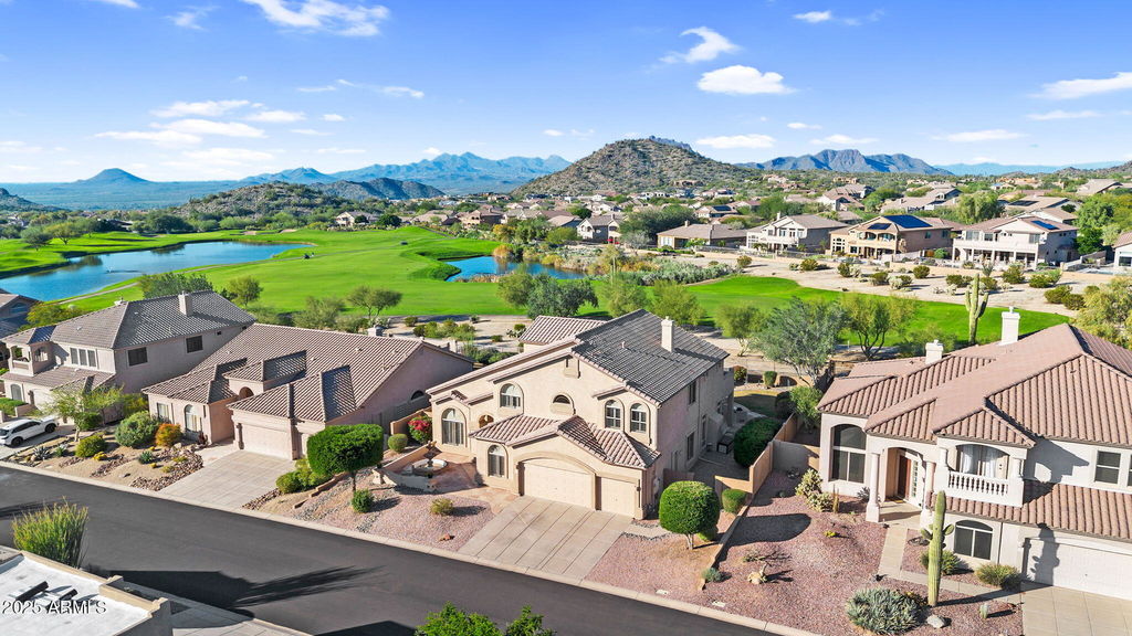 Outdoor living space in Las Sendas Arizona home