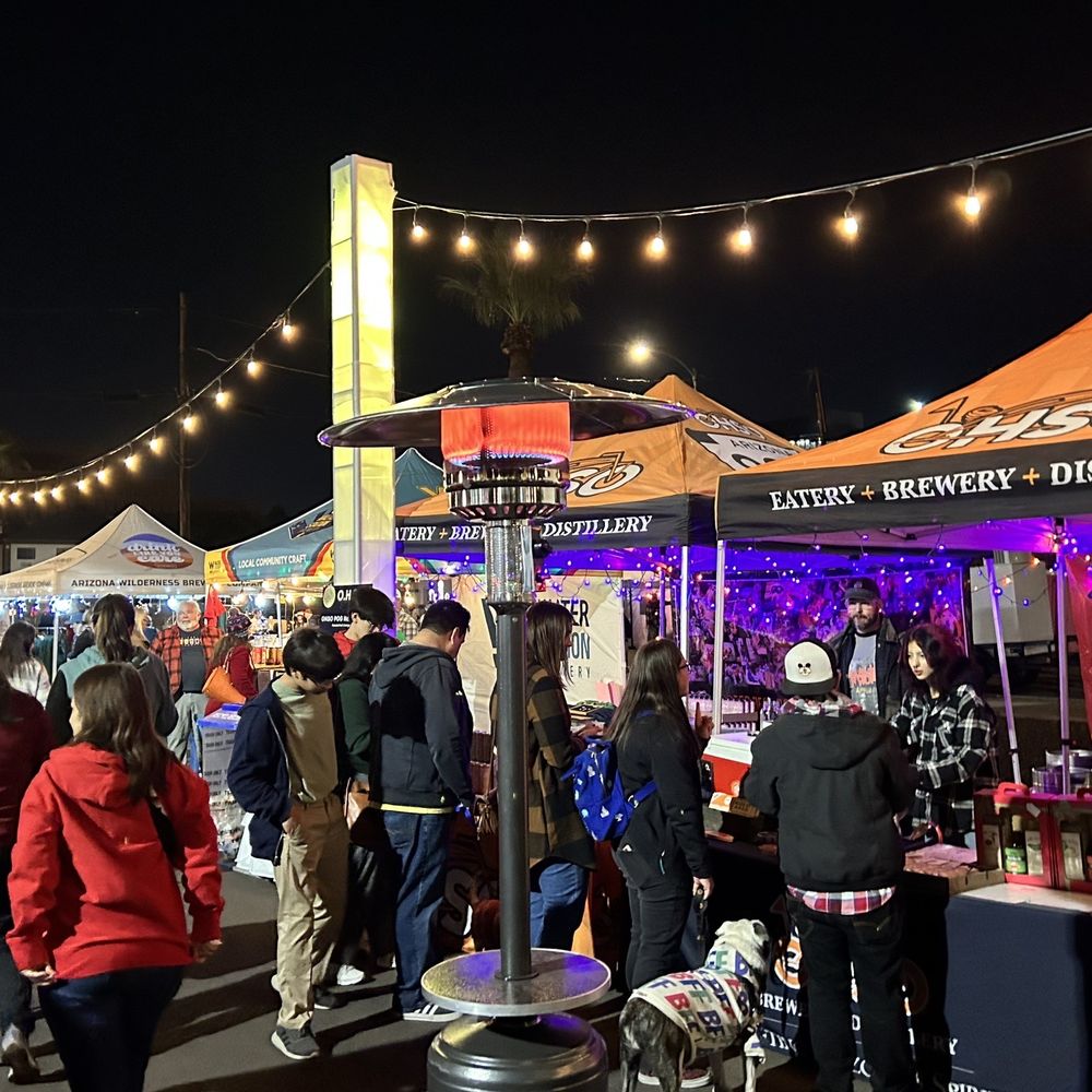 Food stalls at Christmas