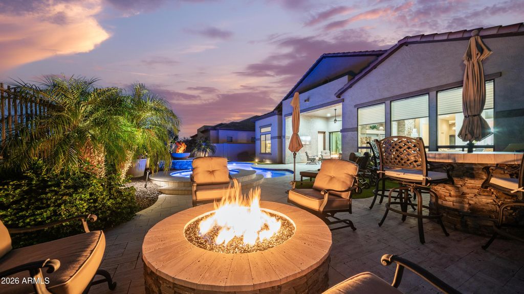 yard and fire pit