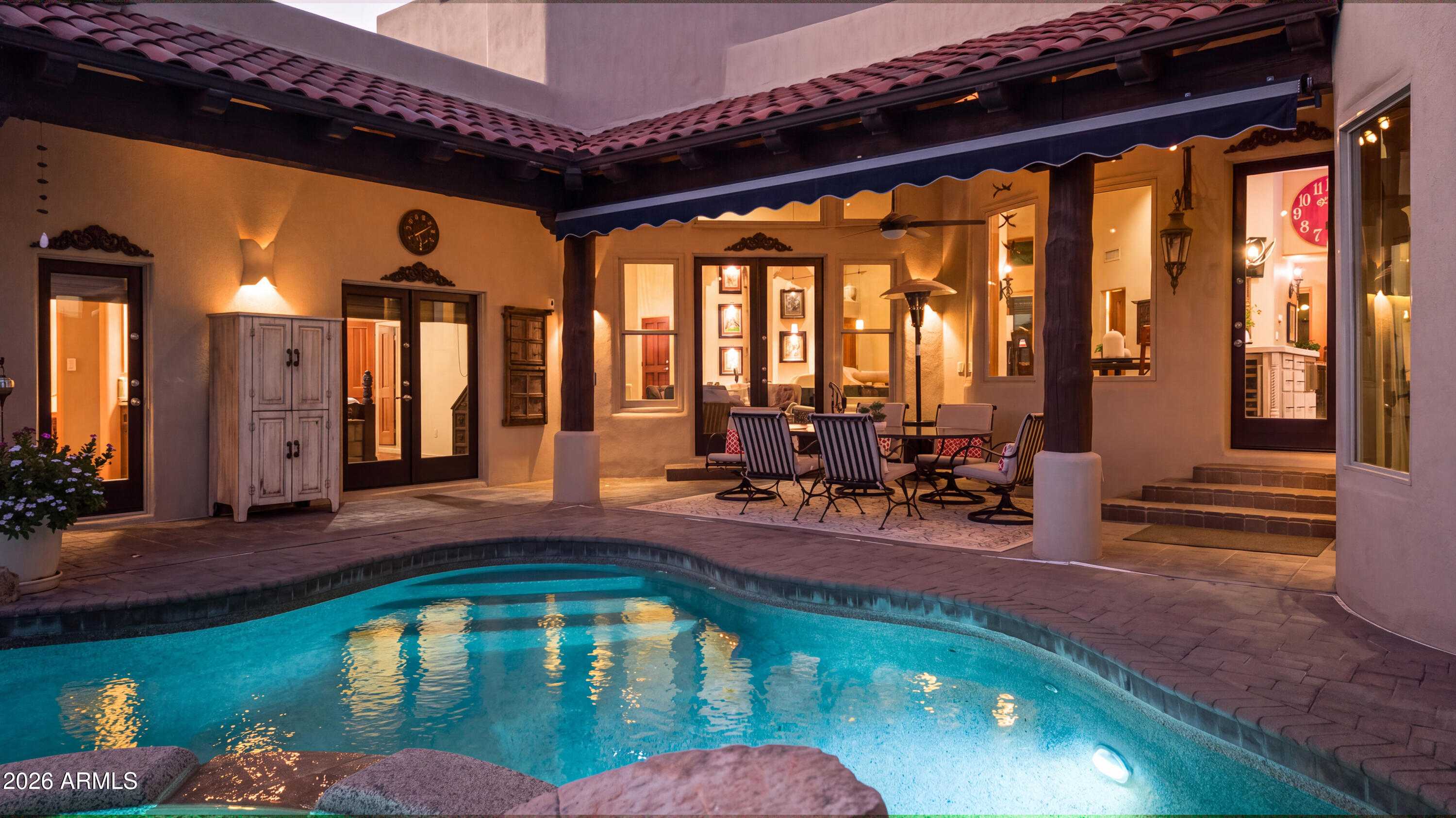 evening pool