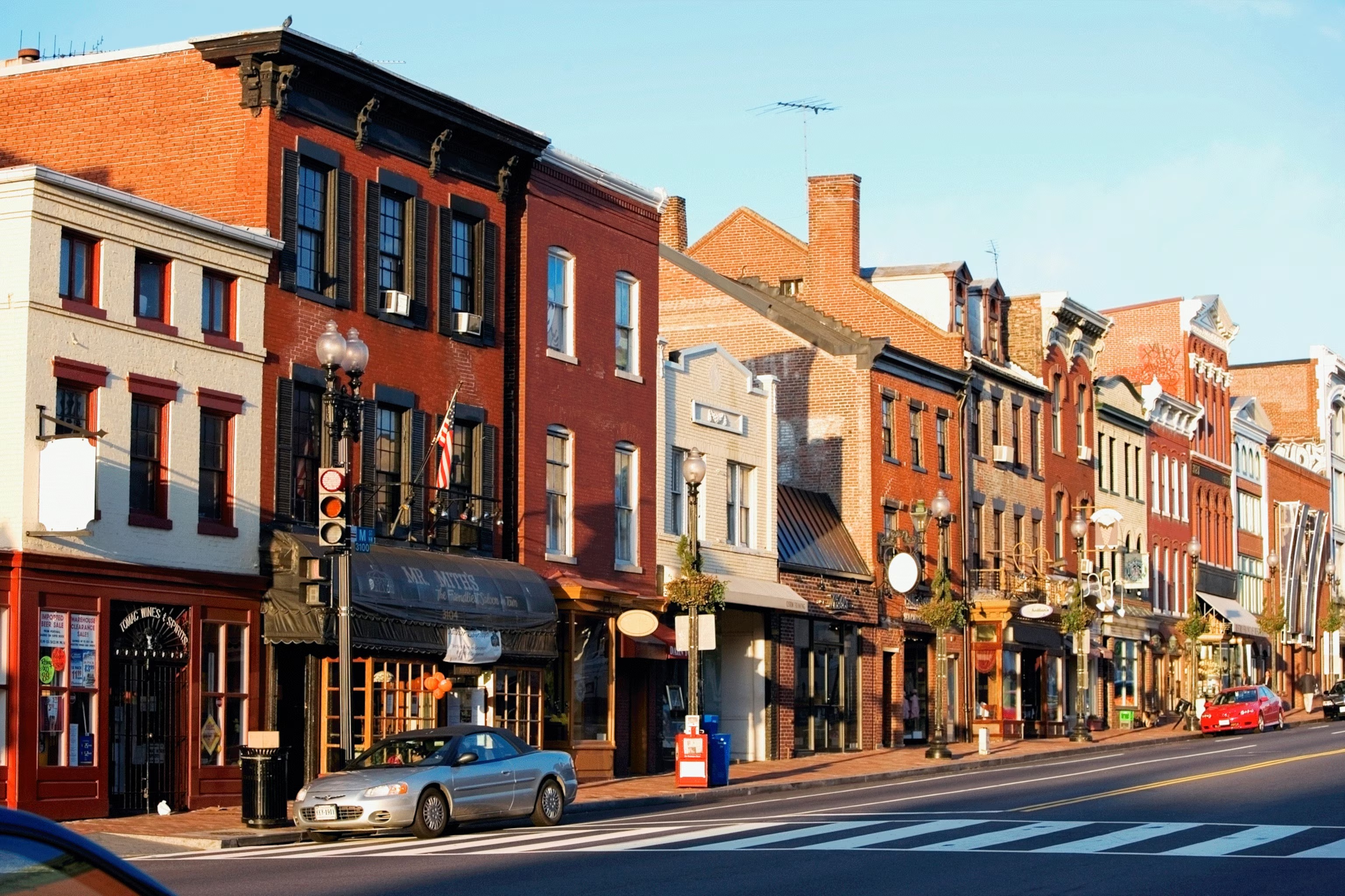 Georgetown street in Washington, DC