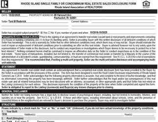 Seller Disclosures