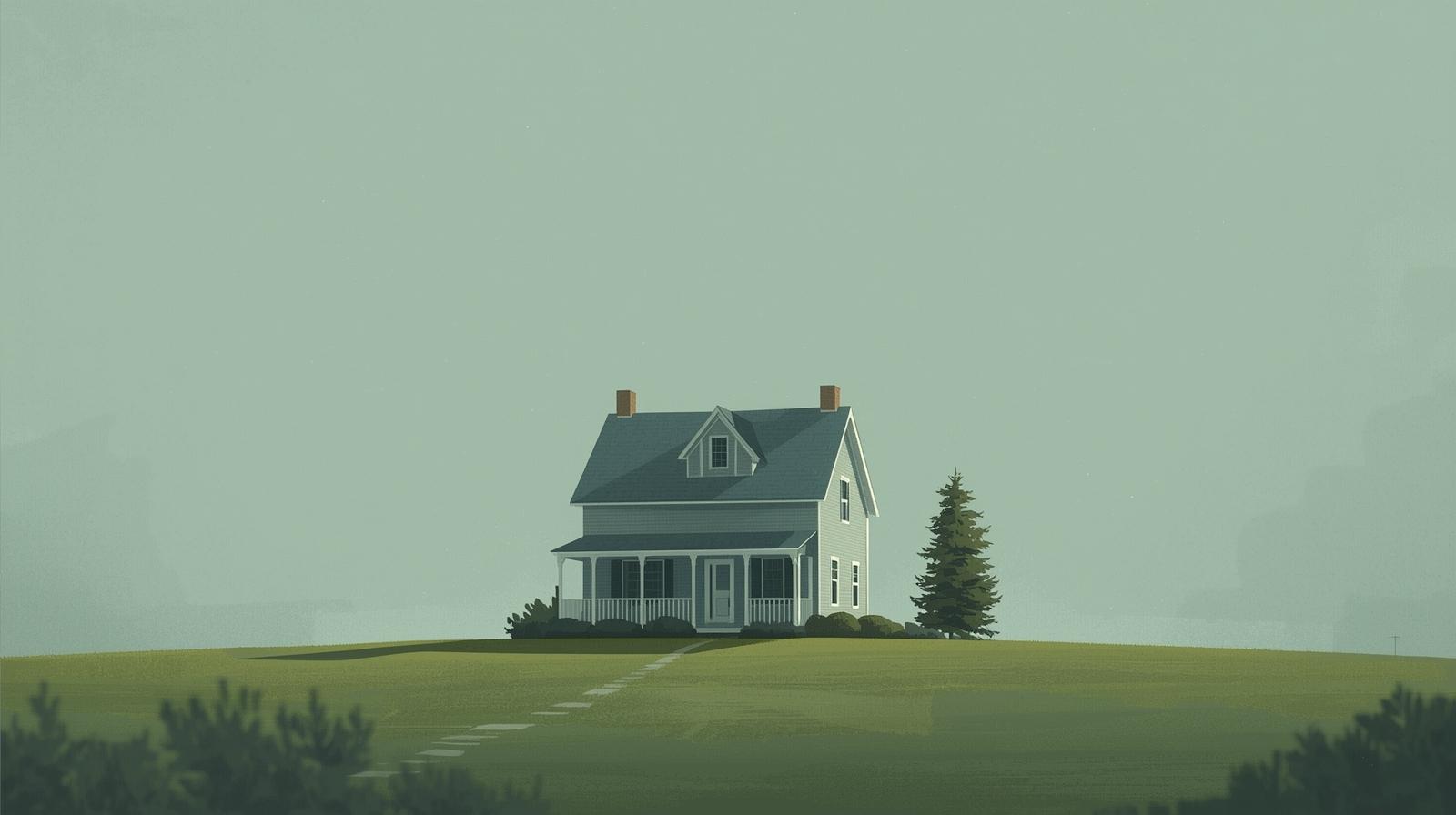 do a picture for a blog about a single family house and disadvantages