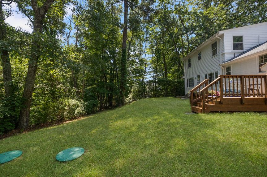 Backyard at 15 Williams Road, Smithfield, RI, listed by Alexander Parmenidez, Coldwell Banker Realty.