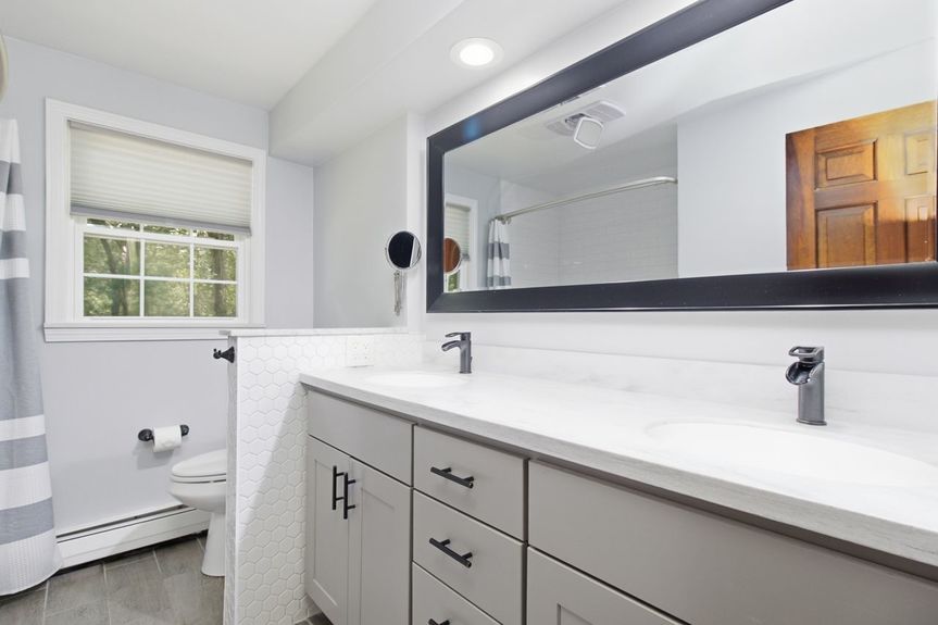 Bathroom at 15 Williams Road, Smithfield, RI, listed by Alexander Parmenidez, Coldwell Banker Realty.