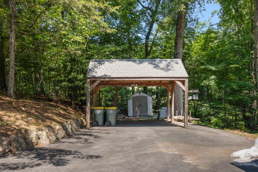 Carport at 15 Williams Road, Smithfield, RI, listed by Alexander Parmenidez, Coldwell Banker Realty.