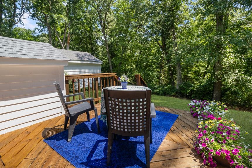 Deck at 15 Williams Road, Smithfield, RI, listed by Alexander Parmenidez, Coldwell Banker Realty.