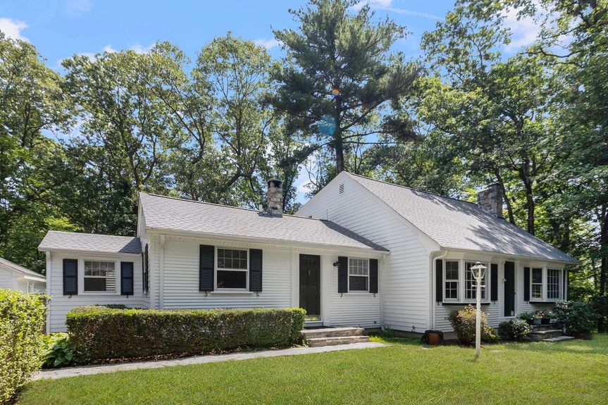 Front exterior at 15 Williams Road, Smithfield, RI, listed by Alexander Parmenidez, Coldwell Banker Realty.