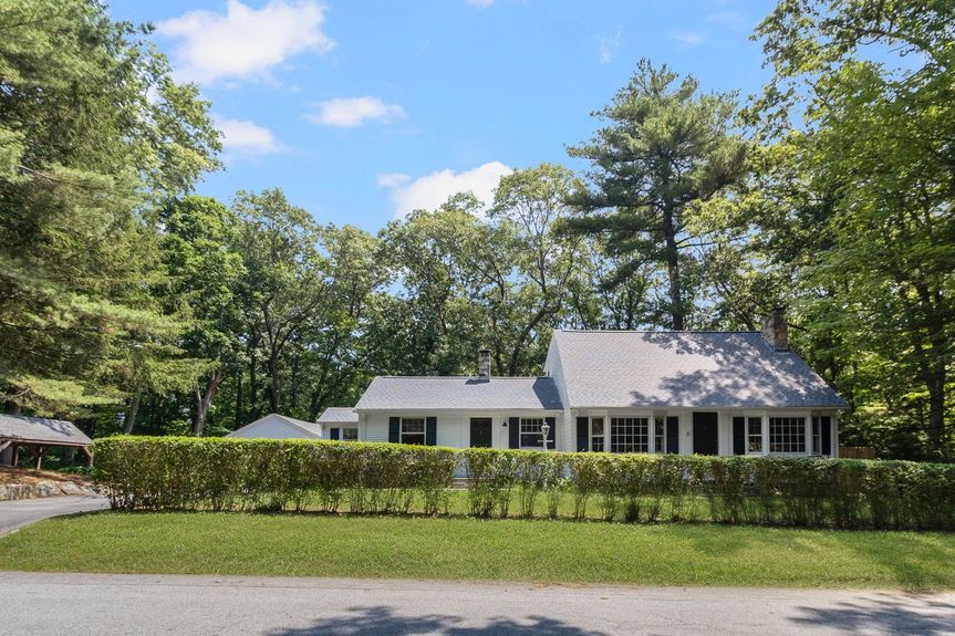 Front exterior at 15 Williams Road, Smithfield, RI, listed by Alexander Parmenidez, Coldwell Banker Realty.
