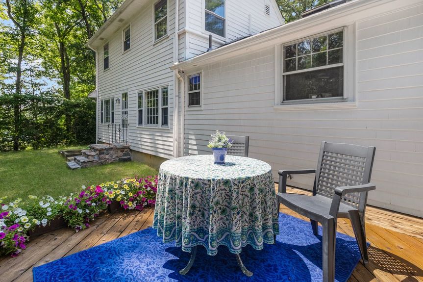 Rear exterior at 15 Williams Road, Smithfield, RI, listed by Alexander Parmenidez, Coldwell Banker Realty.