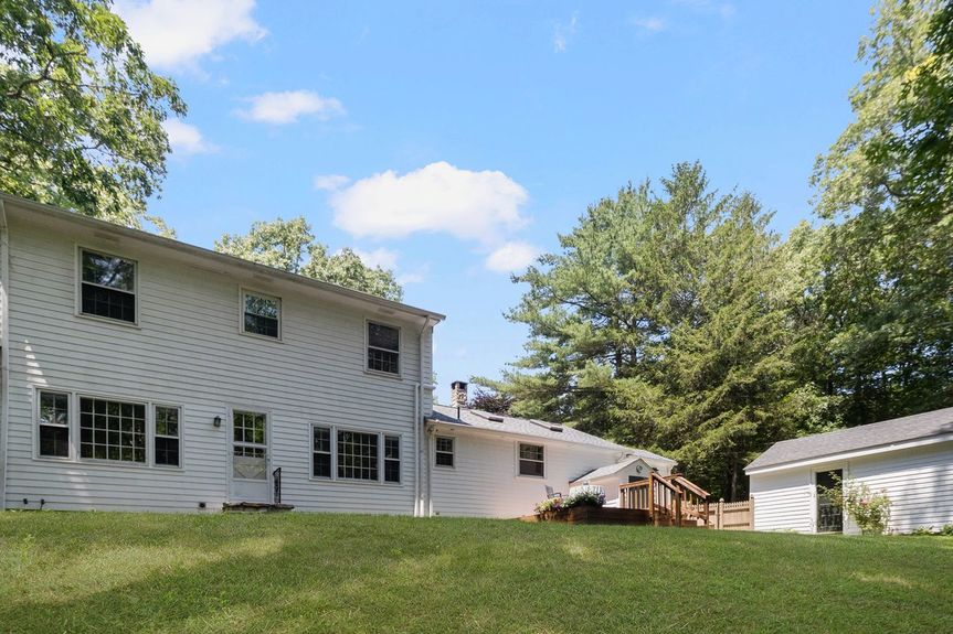 Rear exterior at 15 Williams Road, Smithfield, RI, listed by Alexander Parmenidez, Coldwell Banker Realty.