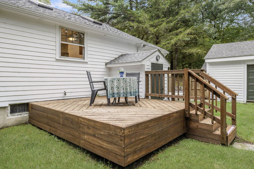 Deck at 15 Williams Rd, Smithfield RI, listed by Alexander Parmenidez, Coldwell Banker Realty.