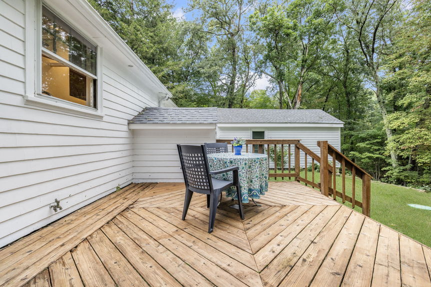 Deck at 15 Williams Rd, Smithfield RI, listed by Alexander Parmenidez, Coldwell Banker Realty.