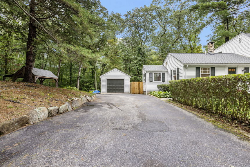 Front Yard at 15 Williams Rd, Smithfield RI, listed by Alexander Parmenidez, Coldwell Banker Realty.