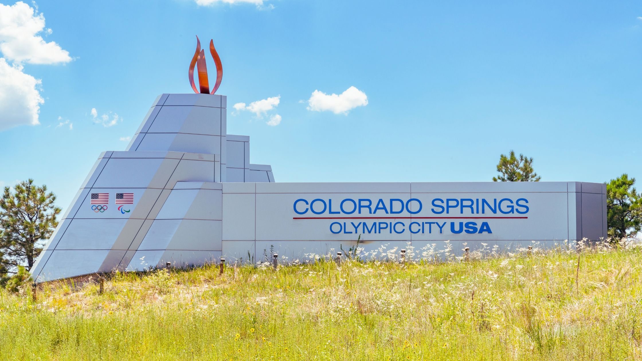 Colorado Springs Image of Olympic City USA Sign