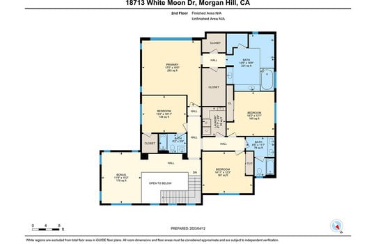 18713 White Moon Dr, Morgan Hill, CA, 95037 Floor Plan 2nd Floor